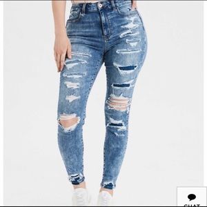 NWT American Eagle Curvy High Rise Jean Sz 12R/16S